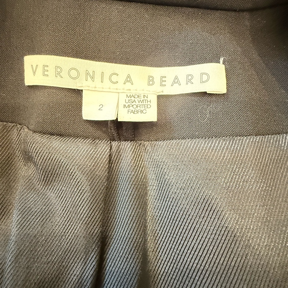 Veronica Beard Black Wool Single Button Classic Dickey Jacket Blazer Size 2 - Picture 3 of 4